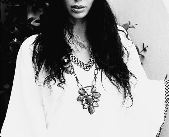 Fashion editorial photo for custom kaftan designer.